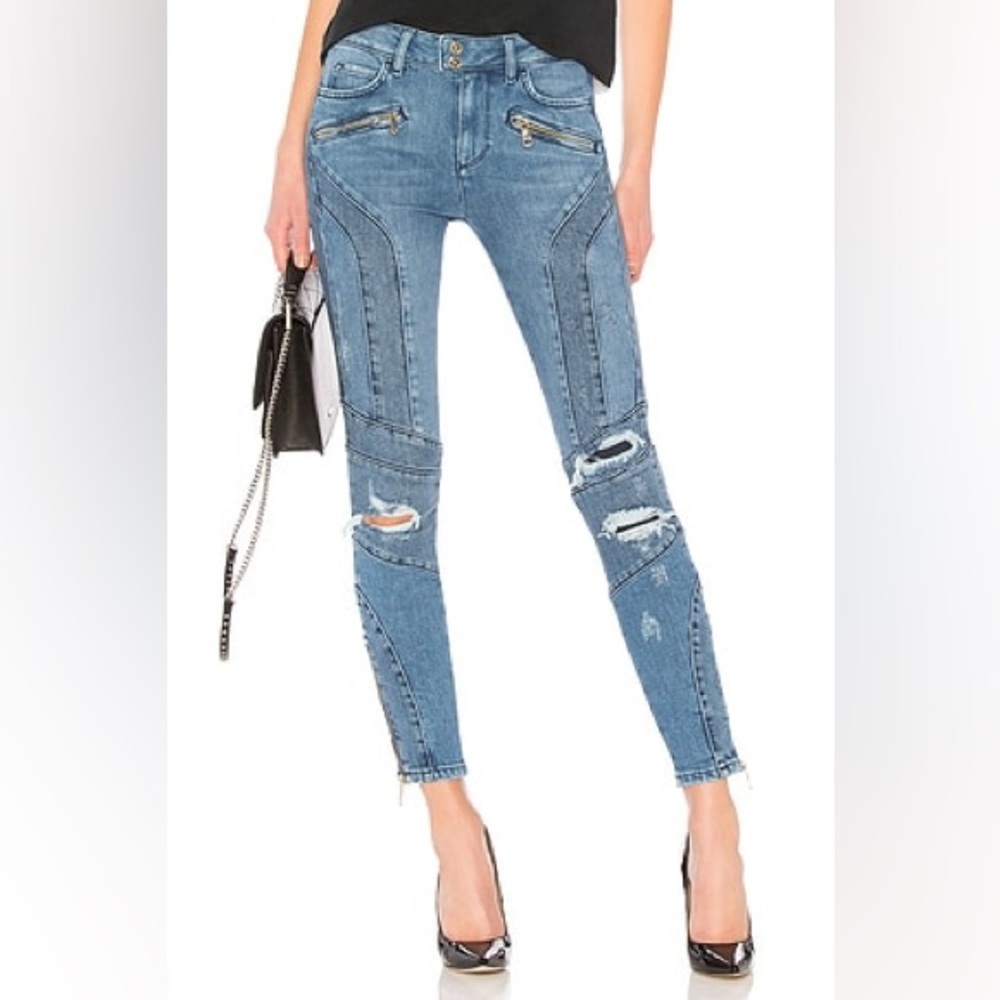 Gigi Hadid Tommy Hilfiger Blue Skinny Distressed Jeans
